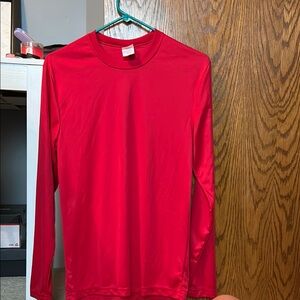 Hanes Red Long Sleeve Tees Cool Dri